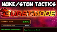 BURST MODE TACTICS NUKE SUPPORT ITEMS AND STUN 3000 points score DBZ DOKKAN BATTLE