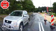Dziadek jedzie środkiem i uderza w pojazd.  STOP PIRAT