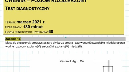 ZADANIE 16 CHEMIA CKE 2021 MARZEC SZEREG AKTYWNOŚCI ZASADY