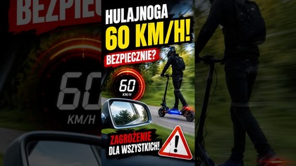 Sześćdziesiąt km/h na hulajnodze.  Odważyłbyś się tak jechać?  #shorts #polskiedrogi