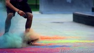 Skateboarding Color Explosions! - Slow Motion