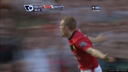 Premier League sezon 2009/2010 Man Utd 2-1 Man City Fletcher