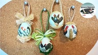4 pomysły jak zrobić i ozdobić jajka decoupage [4 IDEAS FOR DECOUPAGE EGGS] -Pomysły plastyczne DiY