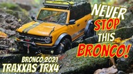 TRX4 Bronco vs Stony River.  Big splashes all sides.  NEW Louise Tires on TRX4 Bronco fights the River