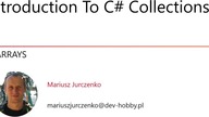 Introduction To C# Collections - C# Seria Programista - część 4.  S01E01