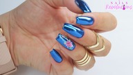 Beautiful Best Blue mirror nails art tutorial / Colours by Molly / Allepaznokcie