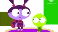 Ladybird Lu is playing Peek-a-Boo with Gus the Greenfly but turns into a Cake