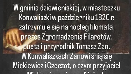 Dziewieniszki - Konwaliszki, Tomasz Zan.  Dieveniškės - Kauleliškės, Tomas Zanas.