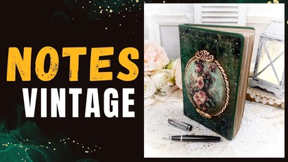 Notes vintage ze starego kalendarza | miękka okładka, szycie sygnatur i postarzone wyciski