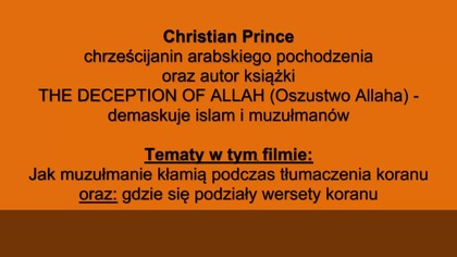 Jak muzułmanie kłamią podczas tłumaczenia koranu i gdzie się podziały wersety koranu