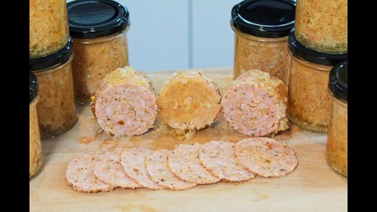 Konserwa schabowa kiełbasa w słoikach z długim terminem ważności