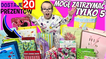 DOSTAJĘ 20 PREZENTÓW, ALE MOGĘ ZATRZYMAĆ TYLKO 5.  Challenge #fikimikiagatkiimoniki