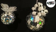 Bombki oklejane mozaiką z płyt CD - Pomysły plastyczne dla każdego