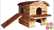 Domek dla chomika Melvin z podpalanego drewna TX-61962 | Domki dla gryzoni | majazoo.pl
