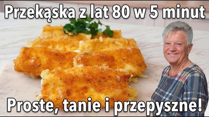 Paluszki Serowe  złociste i chrupiące z zewnątrz, mięciutkie w środku.  Przekąski z żółtego sera!
