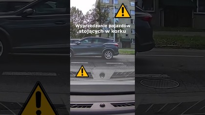 Wyprzedzanie pojazdów stojących w korku #shorts #rikordwidjo