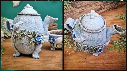 Przemiana Jajka w Imbryk | Dekoracja Vintage Mixed Media DIY