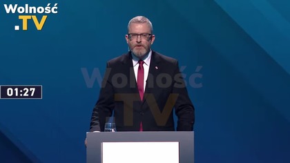 MOWA KOŃCOWA GRZEGORZA BRAUNA W DEBACIE TVP