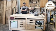 Multifunkcyjny stolarski stół warsztatowy | Mulitifunctional woodworking workbench