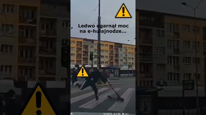 Ledwo ogarnął moc na e-hulajnodze #shorts #rikordwidjo