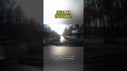 Za blisko  za późno na reakcję Sekunda i masz kolizję!#bezpieczeństwo #dashcam #kolizja