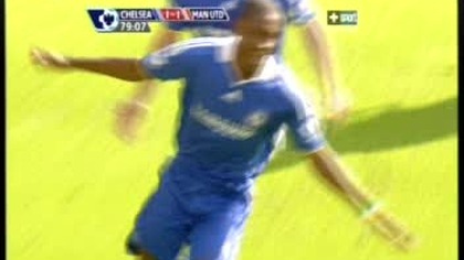 Premier League sezon 2008/2009 Chelsea Londyn - Manchester United 1-1 Kalou