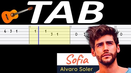  Sofia (Alvaro Soler) - melodia TAB (gitara)  NUTY W OPISIE 