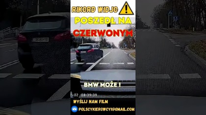 Przejazd BMKĄ na czerwonym świetle #shorts #red #polscykierowcy #polska #policja #bmw #pirates