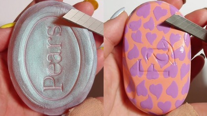 Soap Carving ASMR Relaxing Sounds no talking Satisfying ASMR Video #soapcarving #soapcuttingvideo