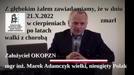 Wspomnienie o Marku Adamczyku - Cześć Jego Pamięci
