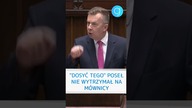 DOSYĆ TEGO!.  Poseł nie wytrzymał na mównicy #shorts