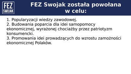 Fundacja Edukacji Zawodowej SWOJAK misja i charakter działania