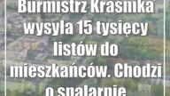 Burmistrz Kraśnika wysyła 15 tysięcy listów do mieszkańców.  Chodzi o spalarnię