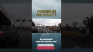 Wymusił pierwszeństwo, auto na znaku i odjechał.  Powinien się zatrzymać? #droga #prawo #kolizja