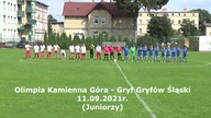 Olimpia Kamienna Góra  Gryf Gryfów Śląski (Juniorzy) z dnia 11. 09. 2021r.