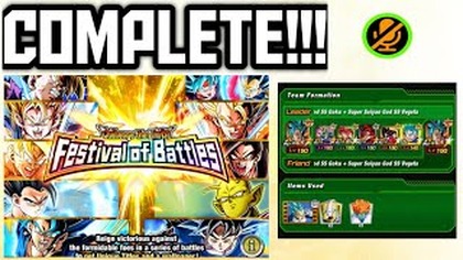Festival battles COMPLETE FUSED FIGHTERS TEAM DBZ DOKKAN BATTLE