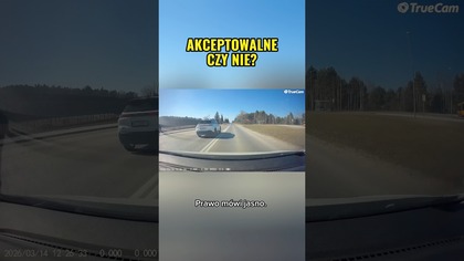 Wyprzedzanie na podwójnej i pasach.  Pusta droga ale czy to coś zmienia?  #polskiekierowcy #dashcam