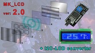 MK LCD ver: 2. 0 nowa wersja - Big Fonts, arduino I2C - LCD konwerter
