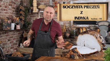 Świąteczna pieczeń z indyka pod pierzynką z majonezu, żurawiny / Oddaszfartucha
