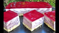 Ciasto jogurtowa ZEBRA z jagodami i galaretką bez pieczenia-pyszne, szybkie i łatwe