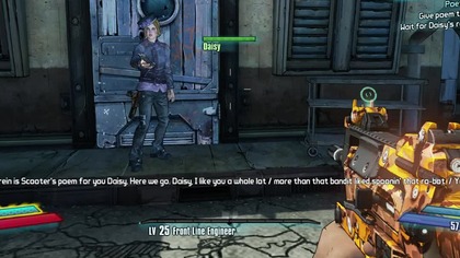 daisys reaction for scooter poem borderlands 2