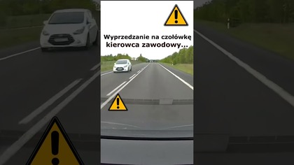 Wyprzedzanie na czołówkę - kierowca zawodowy #shorts #rikordwidjo