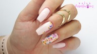 Flowers pattern design nails art tutorial / Colours by Molly / allepaznokcie