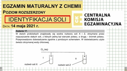 ZADANIE 17 CKE 2021 MAJ IDENTYFIKACJA SOLI