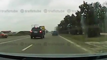 Tak sie konczy pajacowanie na drodze
