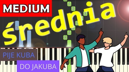  Pije Kuba do Jakuba - Piano Tutorial (średnia wersja)  NUTY W OPISIE 