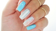 Lines and flowers nails art tutorial / Cuccio