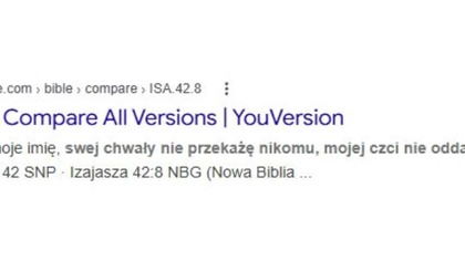 Żołnierze Obrona imienia Bożego Izajasza 42:8 SNP Ja jestem Bogiem twego ojca, Abrahama.  Nie lękaj się, bo Ja będę z tobą.  I będę Nowego Testamentu 