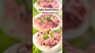 Jajka faszerowane śledziem i burakami #shorts #jajka #przekąska #śledź #buraki #wielkanoc #przepis