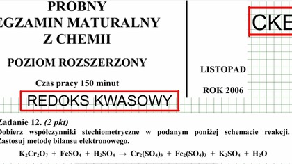 ZADANIE 12 CKE 2006 LISTOPAD REDOKS KWASOWY